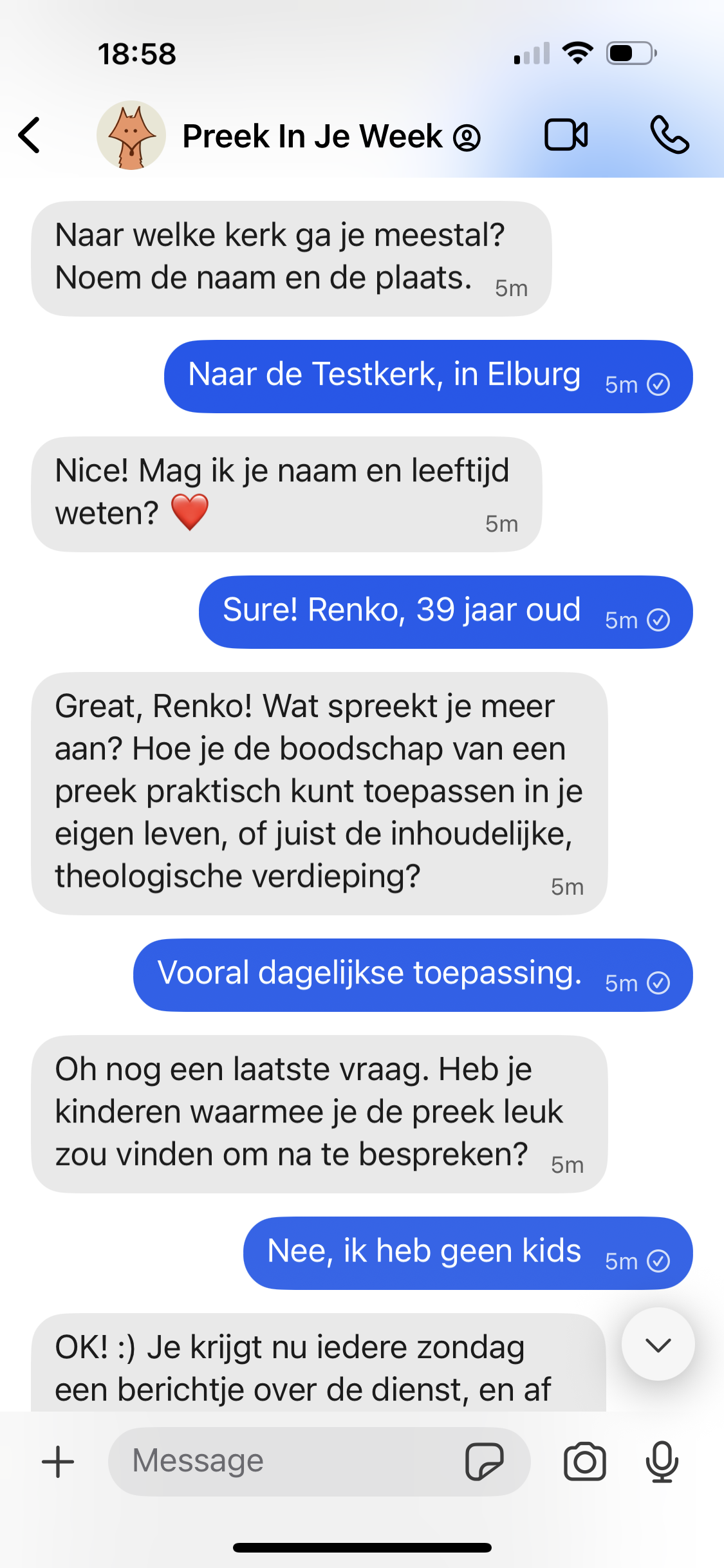 Persoonlijk gesprek